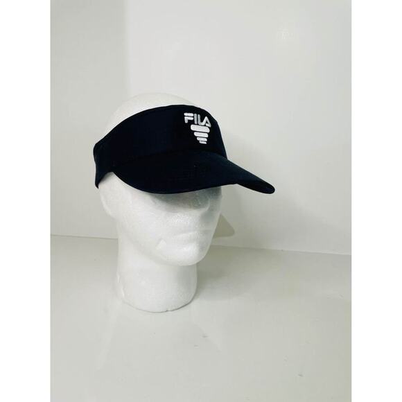New FILA Unisex Sports Performance Visor Hat Cap, BLACK, Adjustable - Picture 1 of 4